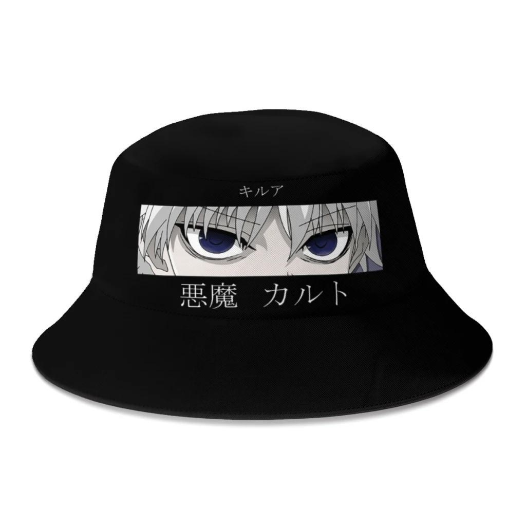 Summer Manga Hunter X Hunter Killua Zoldyck Devil Eye Bucket Hats Unisex Outdoor Travel Bob Fisherman Hat Girls Boys Panama Cap
Summer Manga Hunter X Hunter Killua Zoldyck Devil Eye Bucket Hats Unisex Outdoor Travel Bob Fisherman Hat Girls Boys Panama Cap