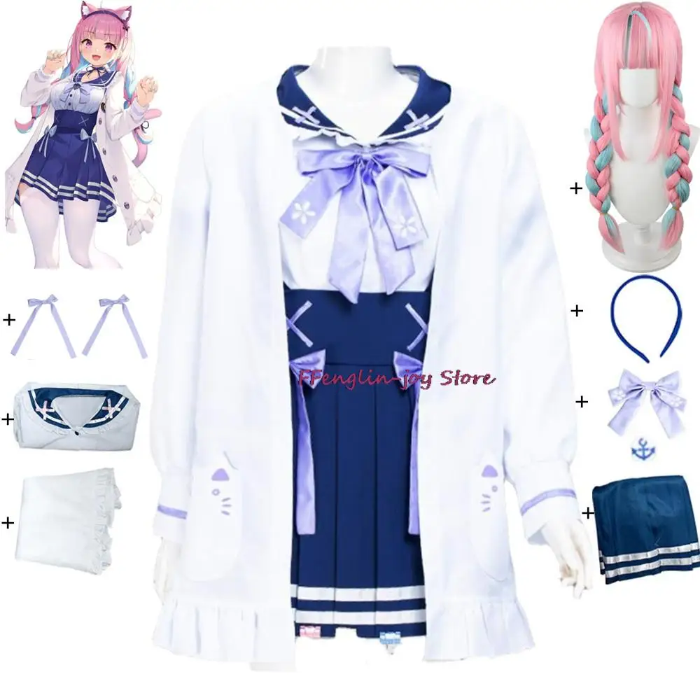 Костюм для косплея Minato Aqua аниме VTuber Hololive мужское Женское пальто юбка с подкладкой Хэллоуин лоли Лолита Матросская школьная форма парик
Костюм для косплея Minato Aqua аниме VTuber Hololive мужское Женское пальто юбка с подкладкой Хэллоуин лоли Лолита Матросская школьная форма парик