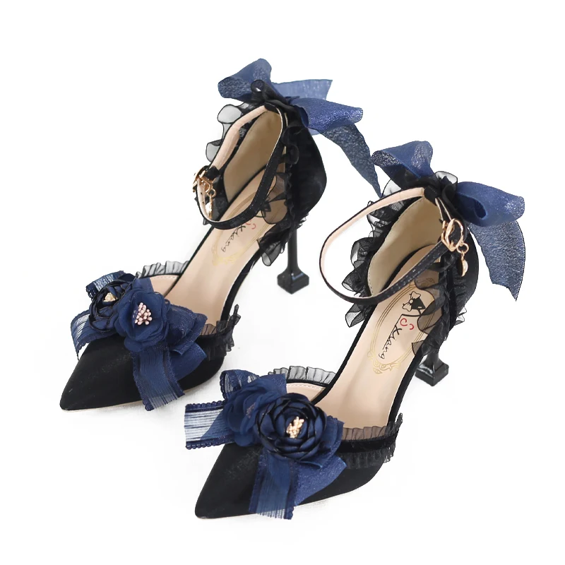 Hand-made High Kitten Heels Shoes Women Lolita Ankle Strap Bow Sweet Pink Blue Black White JK Girls Cosplay College Style Party
Hand-made High Kitten Heels Shoes Women Lolita Ankle Strap Bow Sweet Pink Blue Black White JK Girls Cosplay College Style Party