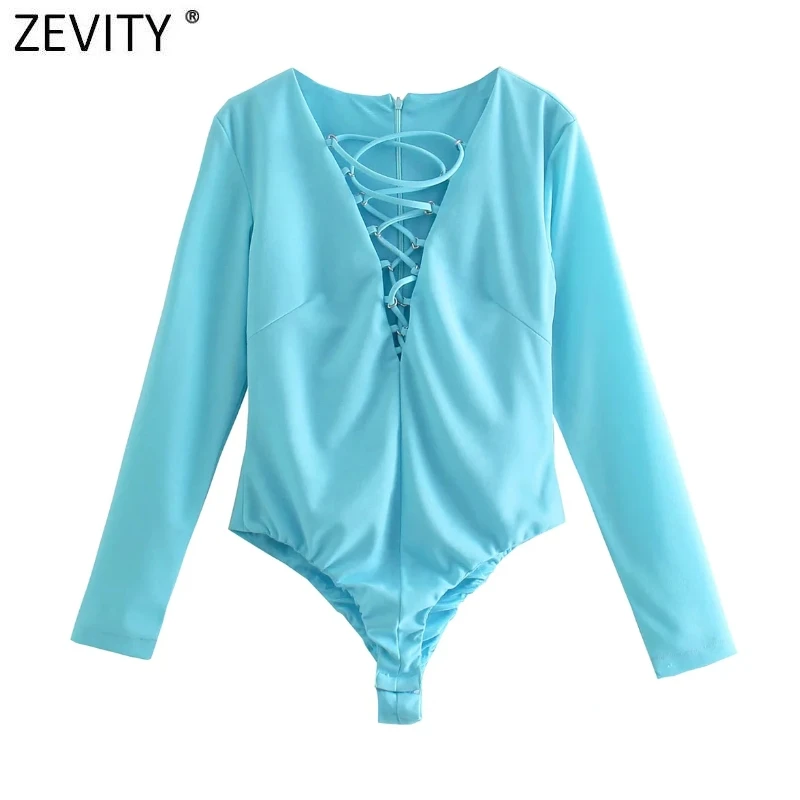 Zevity Women Sexy V Neck Ring Robe Bandage Slim Bodysuits Ladies Chic Two Colors Streetwear Club Party Playsuits Rompers LS9945
Zevity Women Sexy V Neck Ring Robe Bandage Slim Bodysuits Ladies Chic Two Colors Streetwear Club Party Playsuits Rompers LS9945