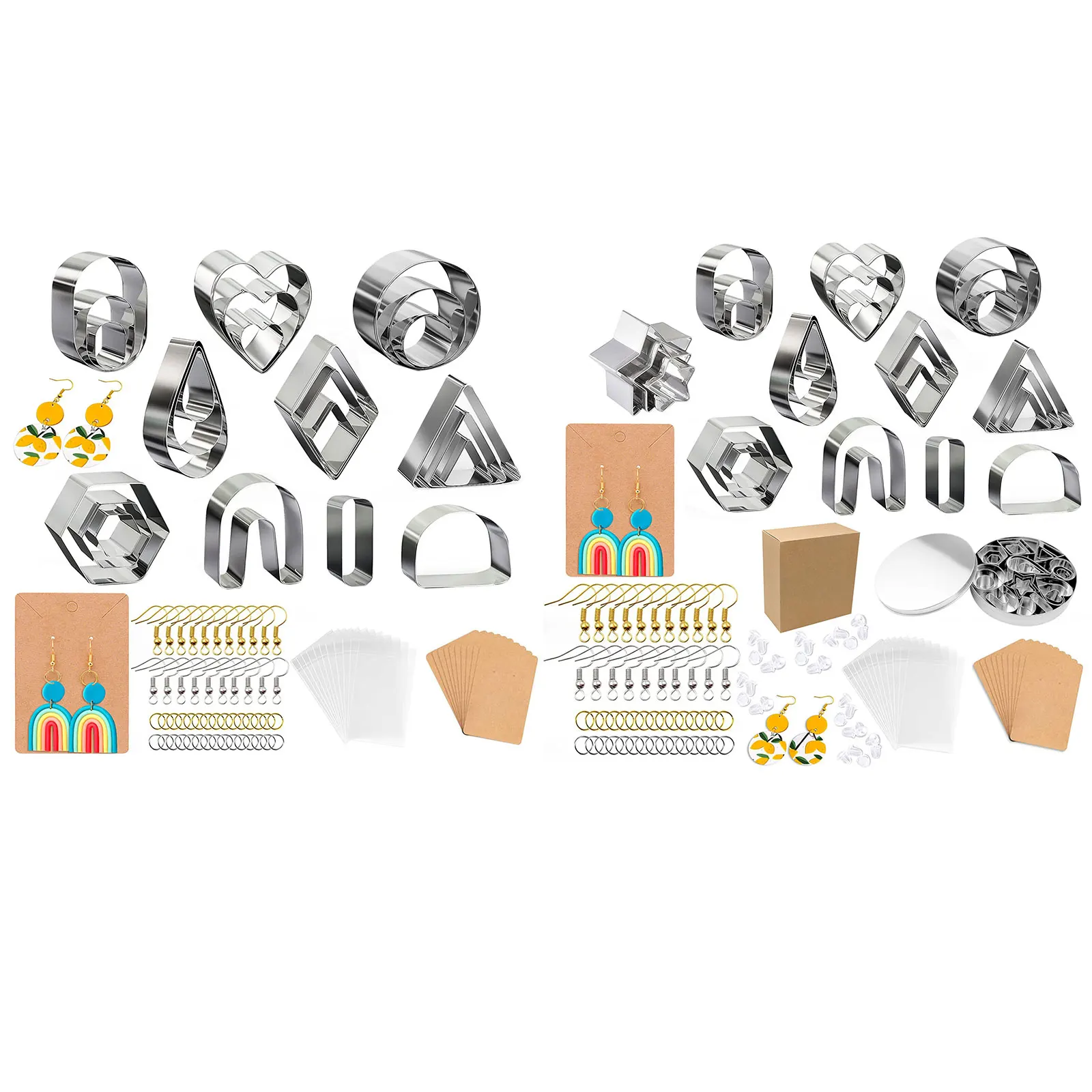 Polymer Clay Cutters - Jewelry Clay Earring Cutters Kit Earring Making Kit Molds Stainless Steel Clay
Polymer Clay Cutters - Jewelry Clay Earring Cutters Kit Earring Making Kit Molds Stainless Steel Clay