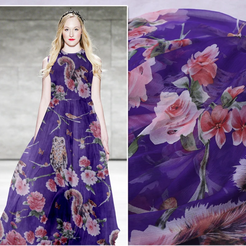 Natural Silks Fabric Spring Summer Printing Perspective Pleated Material Dress Silk Scarf Fabrics Diy Wholesale Cloth by Meter
Natural Silks Fabric Spring Summer Printing Perspective Pleated Material Dress Silk Scarf Fabrics Diy Wholesale Cloth by Meter