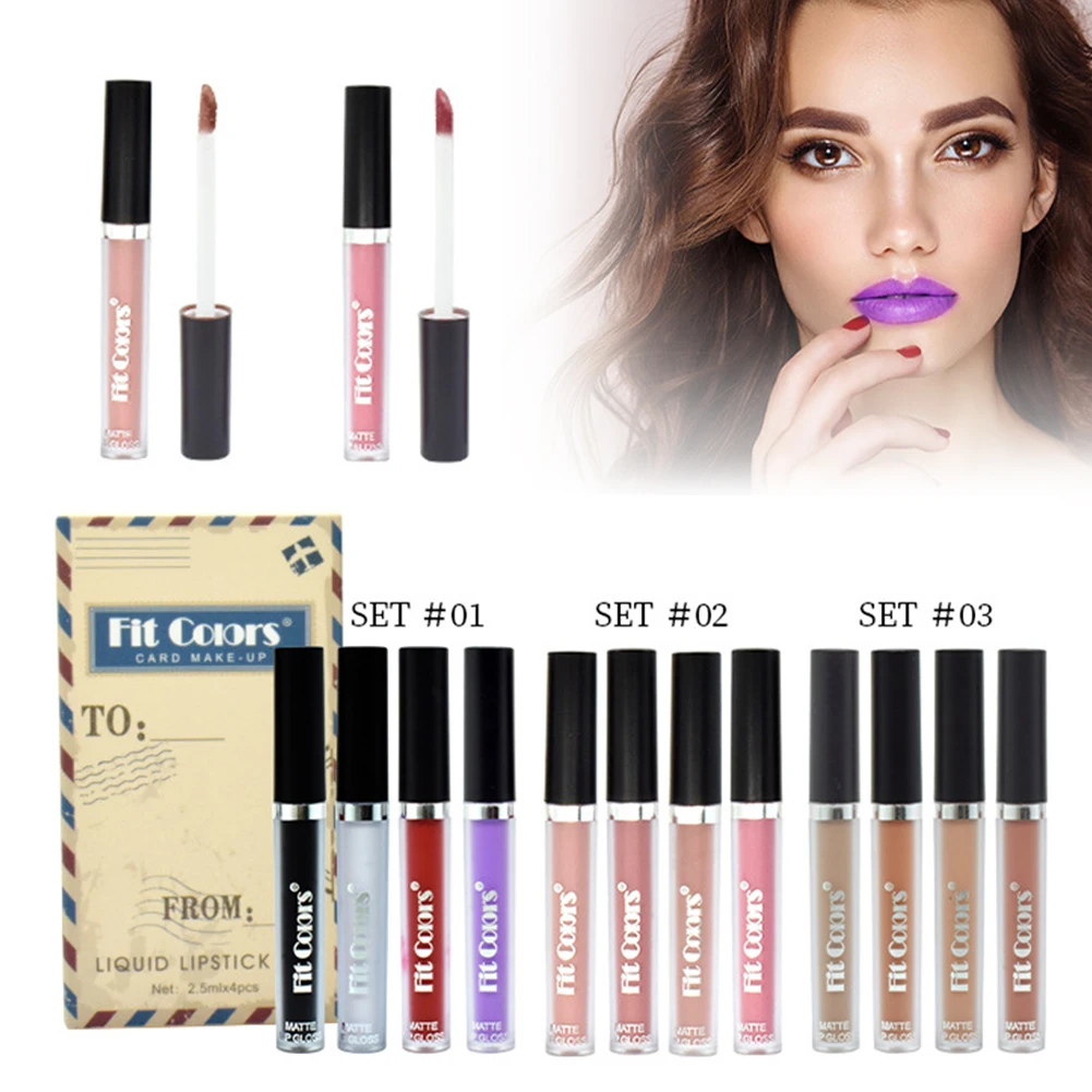 4pcs/set Lip Gloss Set Envelope Design Matte Liquid Lipsticks Waterproof Long Lasting Lip Tint Lipgloss Kit Women Makeup
4pcs/set Lip Gloss Set Envelope Design Matte Liquid Lipsticks Waterproof Long Lasting Lip Tint Lipgloss Kit Women Makeup