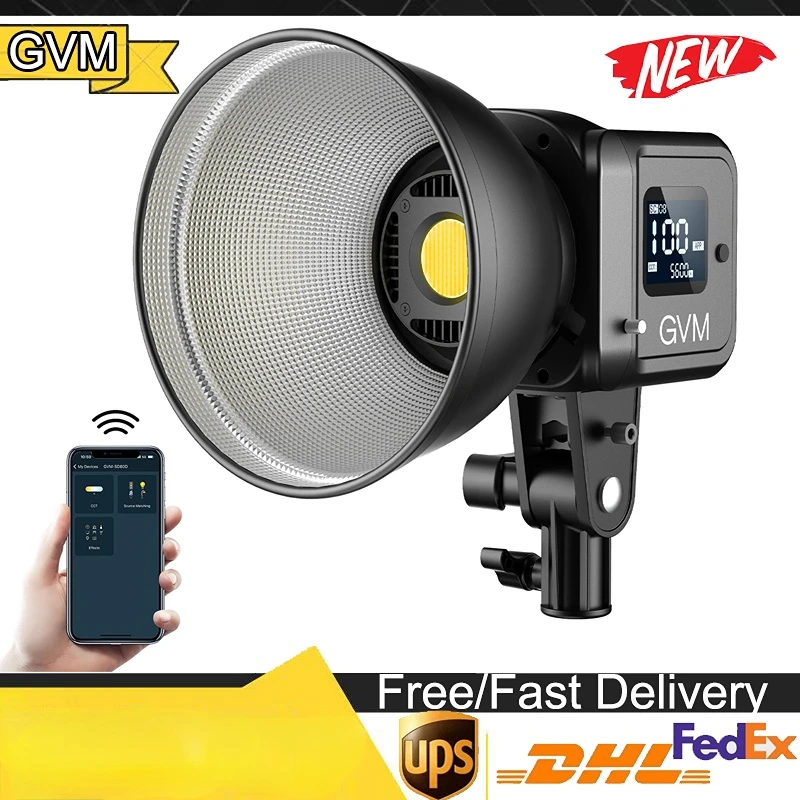 GVM SD80D 80W Bi-Color Spoltlight Daylight 2700K-7500K Photography Lighting With Softbbox Can Use Battery
GVM SD80D 80W Bi-Color Spoltlight Daylight 2700K-7500K Photography Lighting With Softbbox Can Use Battery