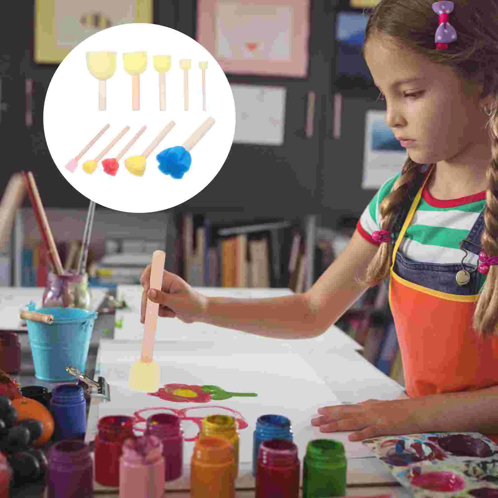 Sponge Brushes Brush Painting Round Toddler Paintbrushes Craft Sponges Tool Applicator Kids Diy Set Children Face Drawing
Sponge Brushes Brush Painting Round Toddler Paintbrushes Craft Sponges Tool Applicator Kids Diy Set Children Face Drawing