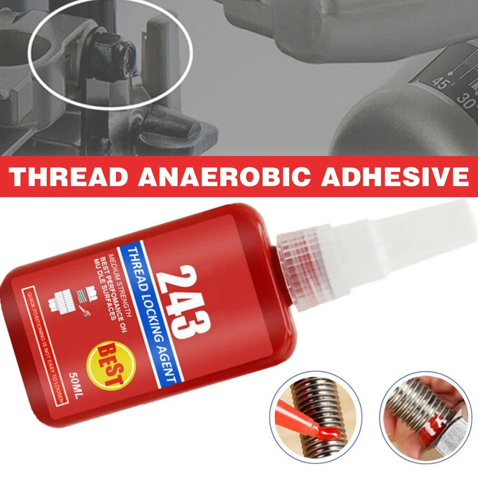 50ml 243 Screw Adhesive 243 Anaerobic Glue Anti-loose Anti-slip Sealing Thread Locking Agent Anti-slip Caulk Sealers
50ml 243 Screw Adhesive 243 Anaerobic Glue Anti-loose Anti-slip Sealing Thread Locking Agent Anti-slip Caulk Sealers