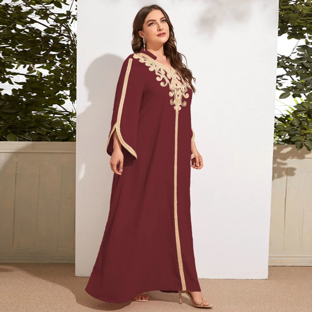 Women Plus Size Maxi Dress Long Sleeve Middle East Arab Muslim Clothes Turkey Evening Party Festival Robe L-3XL 4XL
Women Plus Size Maxi Dress Long Sleeve Middle East Arab Muslim Clothes Turkey Evening Party Festival Robe L-3XL 4XL