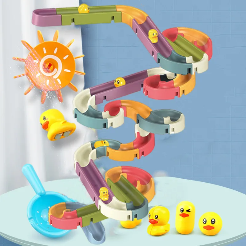 Baby Bath Toys DIY Marble Slide Race Run Assembling Track Bathroom Bathtub Shower Kid Play Water Spray Set Stacking New Building
Baby Bath Toys DIY Marble Slide Race Run Assembling Track Bathroom Bathtub Shower Kid Play Water Spray Set Stacking New Building