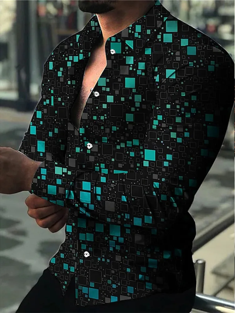 Men's Autumn Polyester Long Sleeve Shirt Print Casual Male Top Turn-down Collar Buttoned shirts Clothes Blouse Clothing For Men
Men's Autumn Polyester Long Sleeve Shirt Print Casual Male Top Turn-down Collar Buttoned shirts Clothes Blouse Clothing For Men