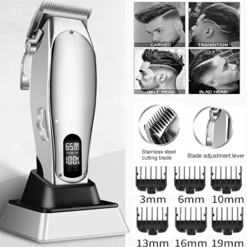 Hair Trimmer Men Aluminium Alloy Adjustable Cutter Head Silvery Metal USB Beard Trimmer Styling Kit Men's Electric Shaver
Hair Trimmer Men Aluminium Alloy Adjustable Cutter Head Silvery Metal USB Beard Trimmer Styling Kit Men's Electric Shaver