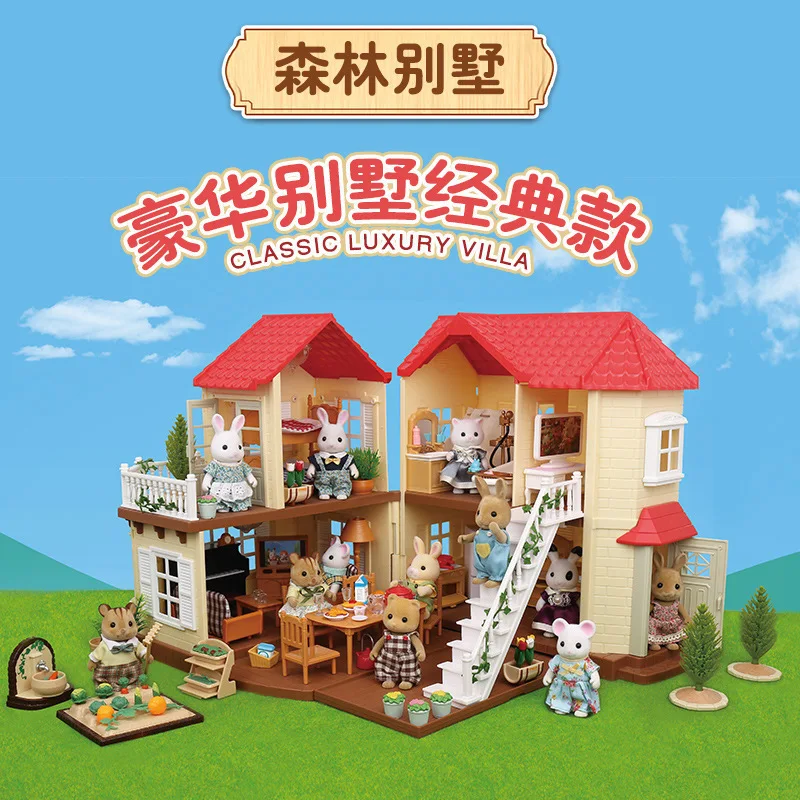 

Forest Animal Villa Set DIY Toy Simulation Furniture Bedroom Set Halloween Toy Girl Play House Toys Family Model Children Gift