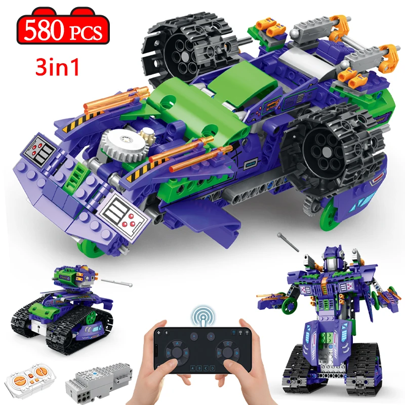 580pcs 3 In1 Techincal City Remote Control Deformation Robot Building Blocks RC Racing Car Vechile Bricks Toys for Kids Gifts
580pcs 3 In1 Techincal City Remote Control Deformation Robot Building Blocks RC Racing Car Vechile Bricks Toys for Kids Gifts