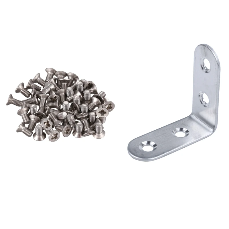 50 шт. м3X6 мм, шлицевый, Phillips, потайной винт с 12 шт. L-образных 40X40X7 мм, стандартные угловые кронштейны
50 шт. м3X6 мм, шлицевый, Phillips, потайной винт с 12 шт. L-образных 40X40X7 мм, стандартные угловые кронштейны