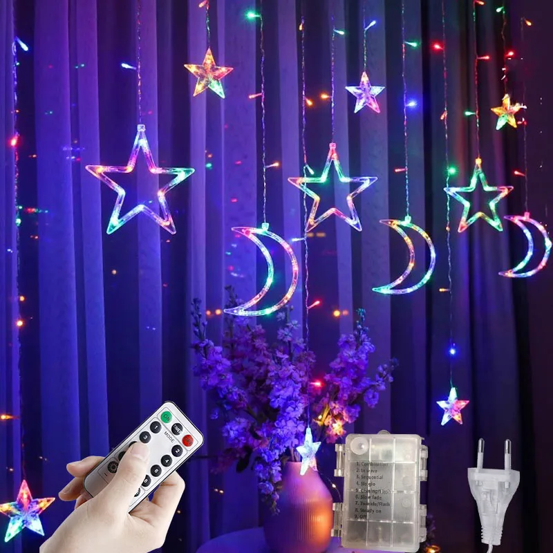 Ramadan Decoration Moon Star Led Curtain Garland String Light Eid Mubarak Islam Muslim Party Decor Eid Al Adha Gift Eid Mubarak
Ramadan Decoration Moon Star Led Curtain Garland String Light Eid Mubarak Islam Muslim Party Decor Eid Al Adha Gift Eid Mubarak