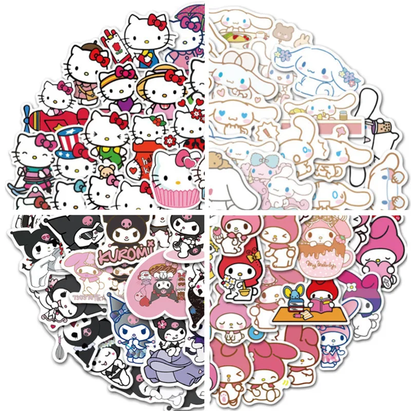 50Pcs/set Stickers Kawaii Kuromi Hello Kitty Stickers Aesthetic Waterproof Sticker for Laptop Phoneguitar Skateboard Case Girls
50Pcs/set Stickers Kawaii Kuromi Hello Kitty Stickers Aesthetic Waterproof Sticker for Laptop Phoneguitar Skateboard Case Girls