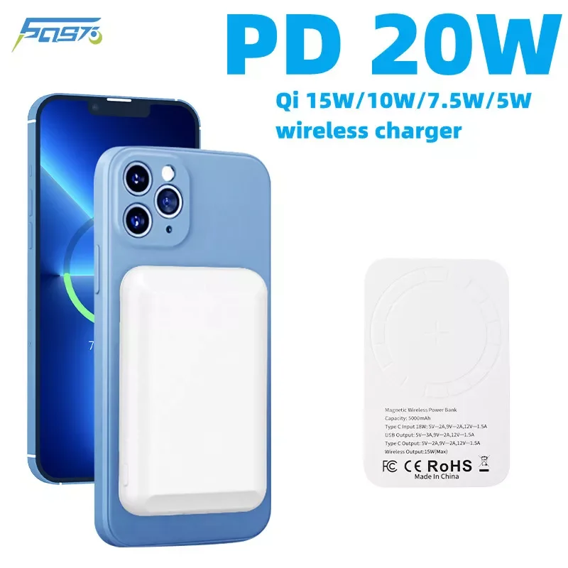 NEW2023 Power Bank Wireless Charger for iPhone 13 12 Spare Battery PD 20W Fast Charger External Battery Portable Charging
NEW2023 Power Bank Wireless Charger for iPhone 13 12 Spare Battery PD 20W Fast Charger External Battery Portable Charging