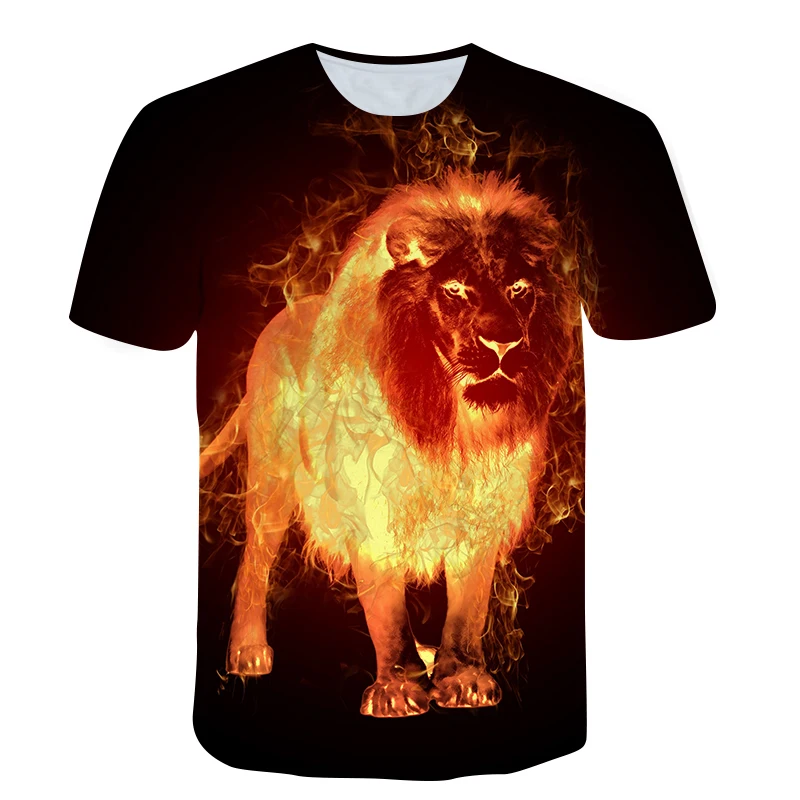 Summer Trend Animal Graphic lion Men T-Shirts Interesting 3D Print Hip Hop Harajuku Personality Round Neck Short Sleeve Top 
Summer Trend Animal Graphic lion Men T-Shirts Interesting 3D Print Hip Hop Harajuku Personality Round Neck Short Sleeve Top