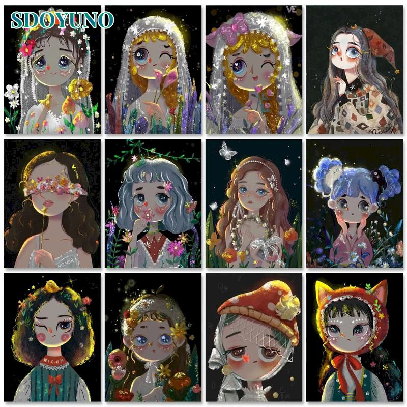 SDOYUNO Acrylic Painting by numbers Cartoon Girl Picture Paint Drawing Diy Ideas Pictures by numbers For Adults Home decor
SDOYUNO Acrylic Painting by numbers Cartoon Girl Picture Paint Drawing Diy Ideas Pictures by numbers For Adults Home decor