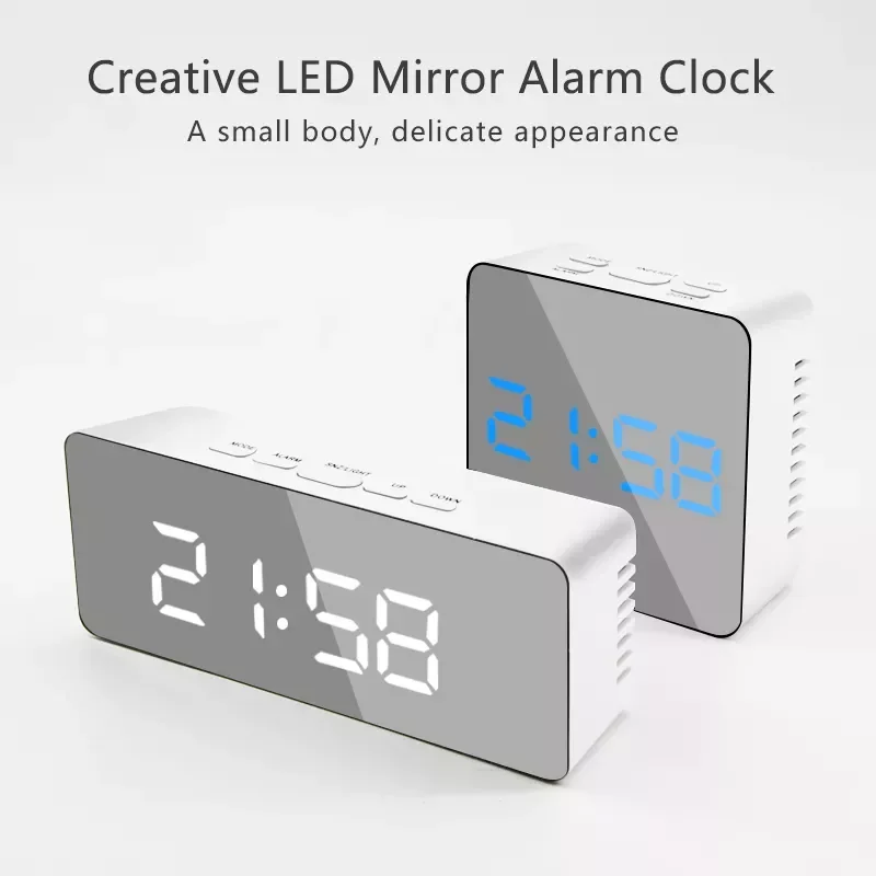 Mirror Digital Alarm Clock Night Lights Thermometer Wall Clocks Lamp Square Rectangle Multi-function Table Watch USB/AAA
Mirror Digital Alarm Clock Night Lights Thermometer Wall Clocks Lamp Square Rectangle Multi-function Table Watch USB/AAA