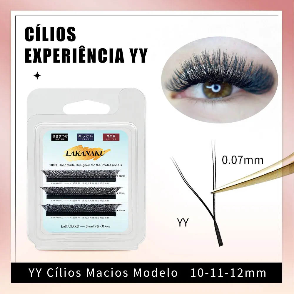 

LAKANAKU YY Shape Volume Lashes Y Eyelash Extensions Cilia and Brazilian Volume Cashmere Mink Eyelash Extensions Cilios YY