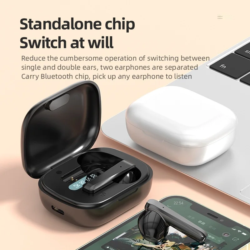 Bluetooth-гарнитура Tws, два наушника, двусторонняя стереогарнитура с объемным звуком, поддержка сенсорного экрана, интеллектуальный цифровой ди...
Bluetooth-гарнитура Tws, два наушника, двусторонняя стереогарнитура с объемным звуком, поддержка сенсорного экрана, интеллектуальный цифровой ди...