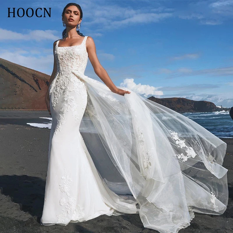 HERBURNL Sexy Mermaid Romantic Wedding Dress 2022 For Bride Detachable Trailing Tail Backless Appliques Sleeveless Beach Party
HERBURNL Sexy Mermaid Romantic Wedding Dress 2022 For Bride Detachable Trailing Tail Backless Appliques Sleeveless Beach Party