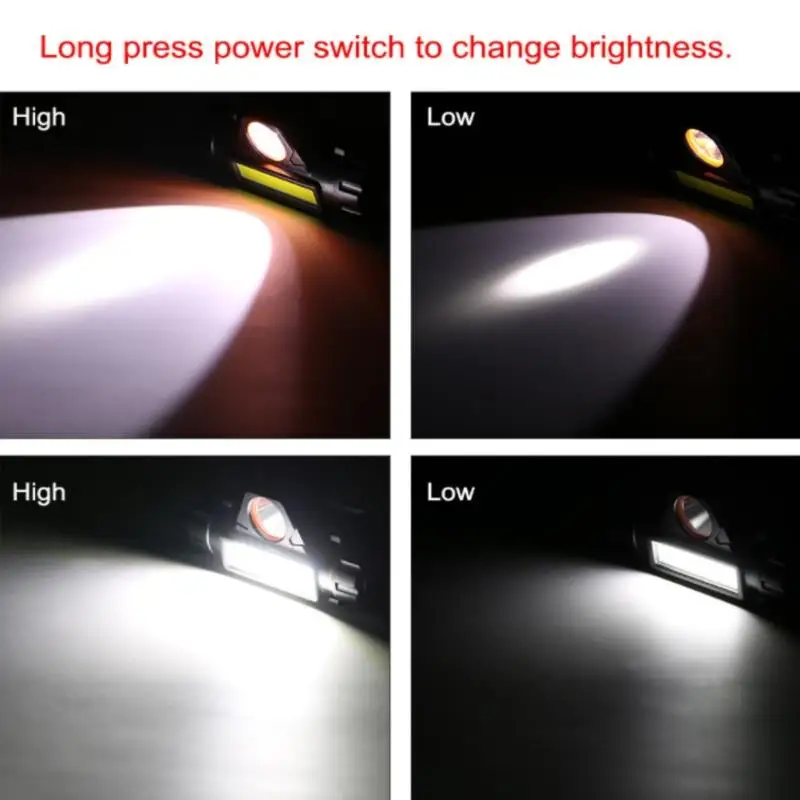 Portable Powerful LED Headlamp XPE+COB USB Rechargeable Headlight Waterproof Work Light
Portable Powerful LED Headlamp XPE+COB USB Rechargeable Headlight Waterproof Work Light
