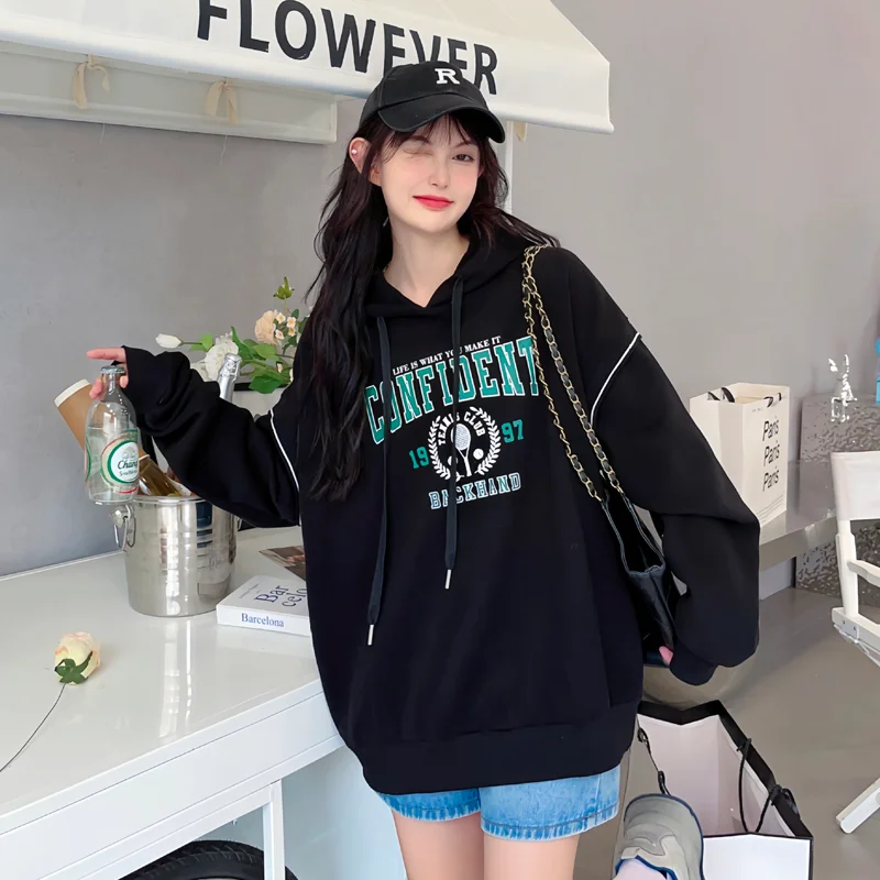 Autumn winter women's sweater hoodie South Korean fashion color pattern thread long sleeve loose casual women's blouse
Autumn winter women's sweater hoodie South Korean fashion color pattern thread long sleeve loose casual women's blouse