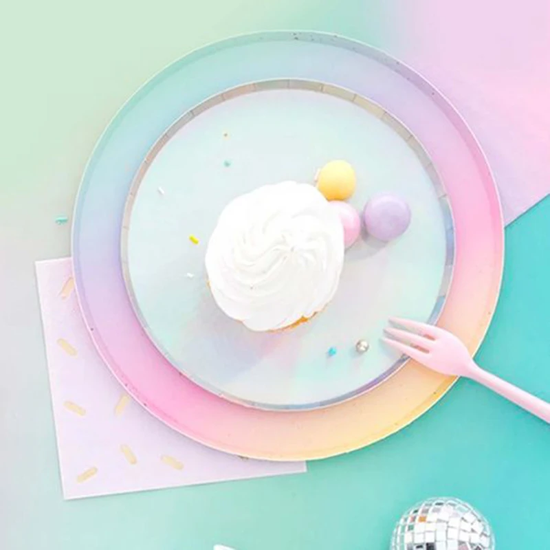Disposable Tableware Rainbow Color Round Flat Paper Cups Plates Towel Party Supplies Aldult Birthday Wedding Party Decorates
Disposable Tableware Rainbow Color Round Flat Paper Cups Plates Towel Party Supplies Aldult Birthday Wedding Party Decorates