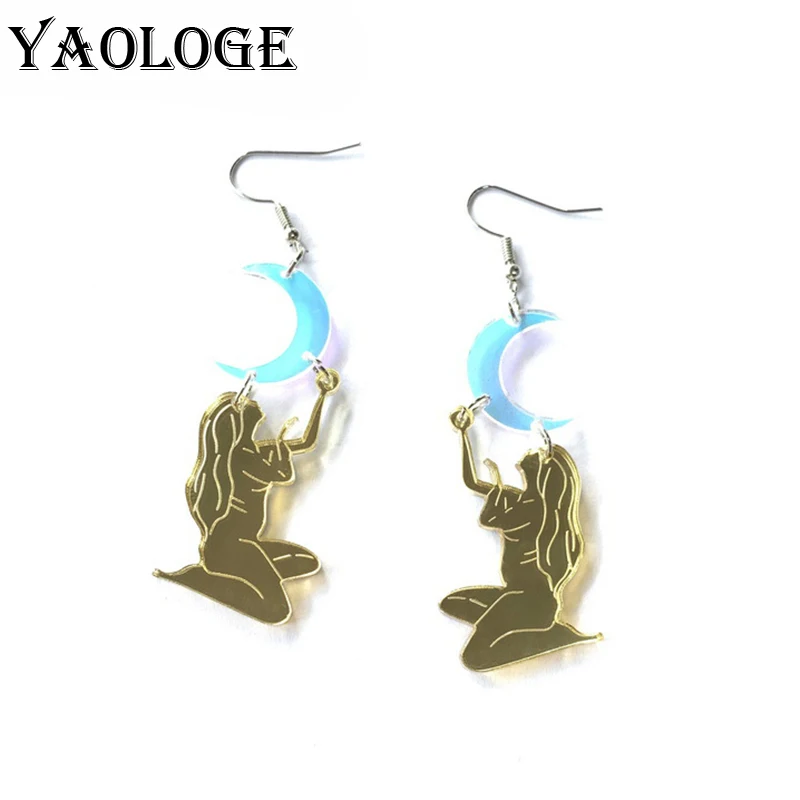 YAOLOGE Fashion Colorful Moon Goddess Earrings For WomenPersonality Crescent Moon Pendant Earrings Cute Girl Jewelry Gifts
YAOLOGE Fashion Colorful Moon Goddess Earrings For WomenPersonality Crescent Moon Pendant Earrings Cute Girl Jewelry Gifts