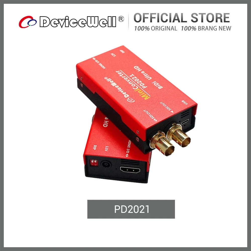 DeviceWell PD2021 4K-HDMI-compatible To Dual 12G-SDI Resolution Self-adaptive MiniConverter Broadcast Level With Power Supply
DeviceWell PD2021 4K-HDMI-compatible To Dual 12G-SDI Resolution Self-adaptive MiniConverter Broadcast Level With Power Supply