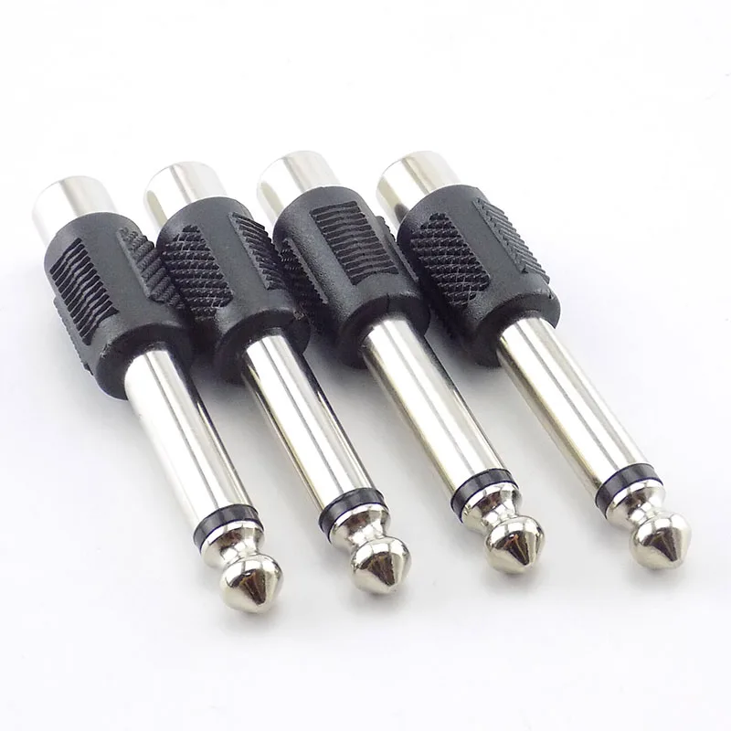 4pcs/Lot RCA/AV Female Jack to 6.35mm 1/4 Inch Male Mono Audio Adapters Connectors Plugs for DIY FM Microphone
4pcs/Lot RCA/AV Female Jack to 6.35mm 1/4 Inch Male Mono Audio Adapters Connectors Plugs for DIY FM Microphone
