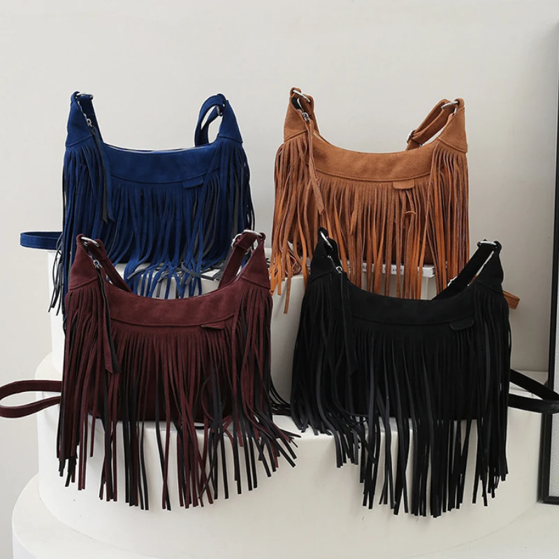 Women PU Fringed Leather Shoulder Bag Soft Ethnic Style Messenger Crossbody Bag Zipper Large Retro Fringed Handbag Totes Bag
Women PU Fringed Leather Shoulder Bag Soft Ethnic Style Messenger Crossbody Bag Zipper Large Retro Fringed Handbag Totes Bag