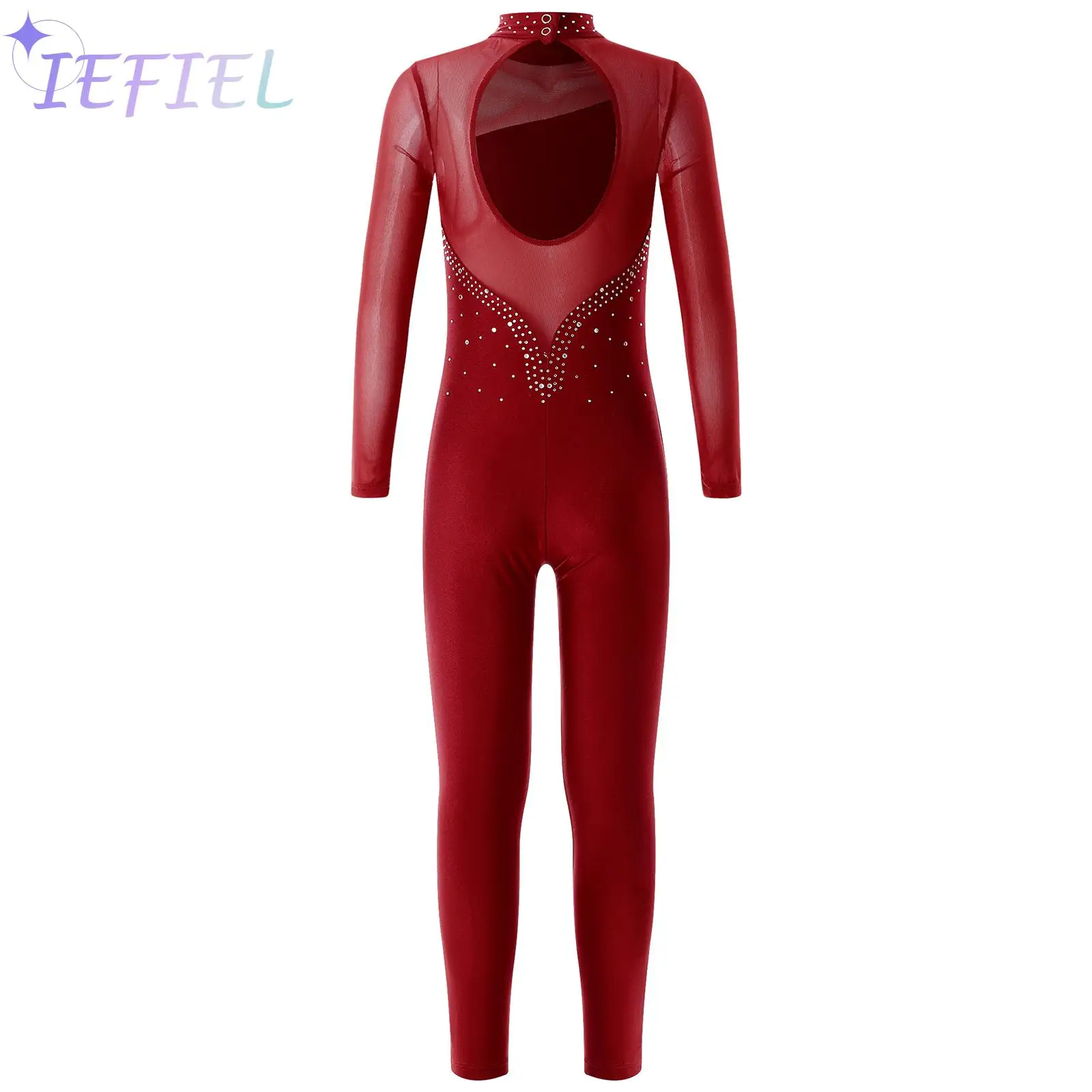 Kids Rhinestone Decorated Hollow Back Skating Jumpsuit Girls Gymnastics Bodysuit Dance Performance Suit Dance Show Costume
Kids Rhinestone Decorated Hollow Back Skating Jumpsuit Girls Gymnastics Bodysuit Dance Performance Suit Dance Show Costume