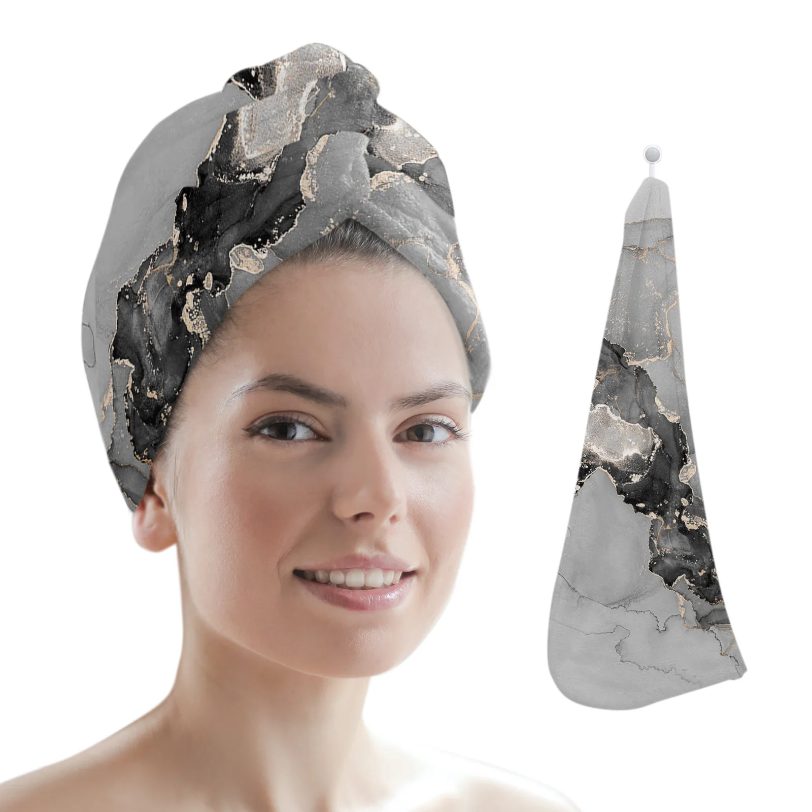 Marble Texture Ink Style Towel Women Adult Absorbent Quick-Drying Shower Long Hair Cap Microfiber Head Hair Towel
Marble Texture Ink Style Towel Women Adult Absorbent Quick-Drying Shower Long Hair Cap Microfiber Head Hair Towel