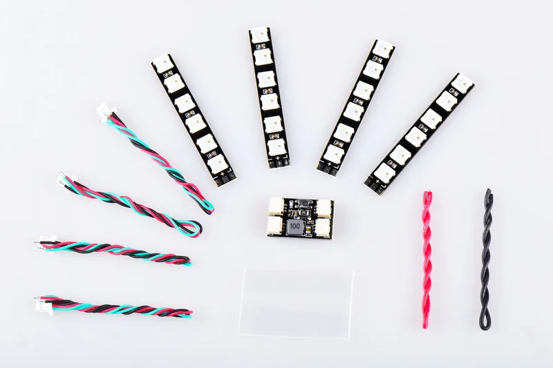 JHEMCU WS2812 LED Set 2-6S 4PCS 6 Lamp Beads LED Board with Controller Module for RC FPV Freestyle Drones Night Flight
JHEMCU WS2812 LED Set 2-6S 4PCS 6 Lamp Beads LED Board with Controller Module for RC FPV Freestyle Drones Night Flight