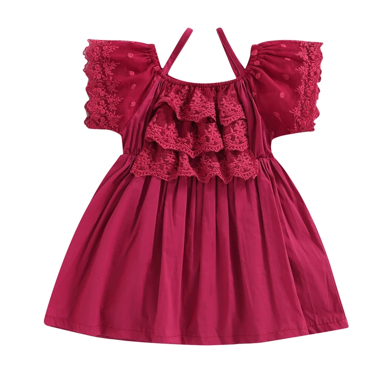 Little Girls Summer Dress Short Sleeve Sling Plain Lace Embroidery Ruched Dress Toddler Kids Girls Knee-Length Princess Dress
Little Girls Summer Dress Short Sleeve Sling Plain Lace Embroidery Ruched Dress Toddler Kids Girls Knee-Length Princess Dress