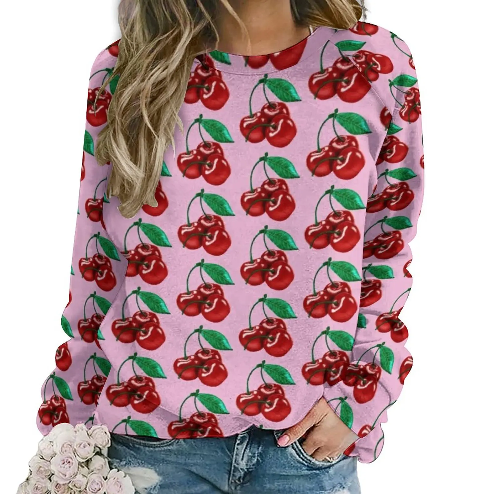 Red Cherry Casual Hoodies Autumn Green Leaf Print Kawaii Hoodie Woman Long Sleeve Oversize Hip Hop Printed Sweatshirts
Red Cherry Casual Hoodies Autumn Green Leaf Print Kawaii Hoodie Woman Long Sleeve Oversize Hip Hop Printed Sweatshirts