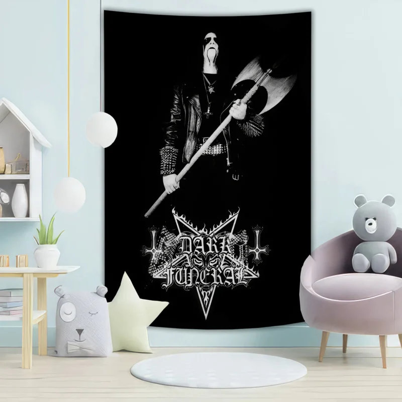 40x60cm New Fashion Heavy Metal Dark Funerals Sweden Band Tapestry Home Bedroom Flag Embellished Sofa Blanket 
40x60cm New Fashion Heavy Metal Dark Funerals Sweden Band Tapestry Home Bedroom Flag Embellished Sofa Blanket