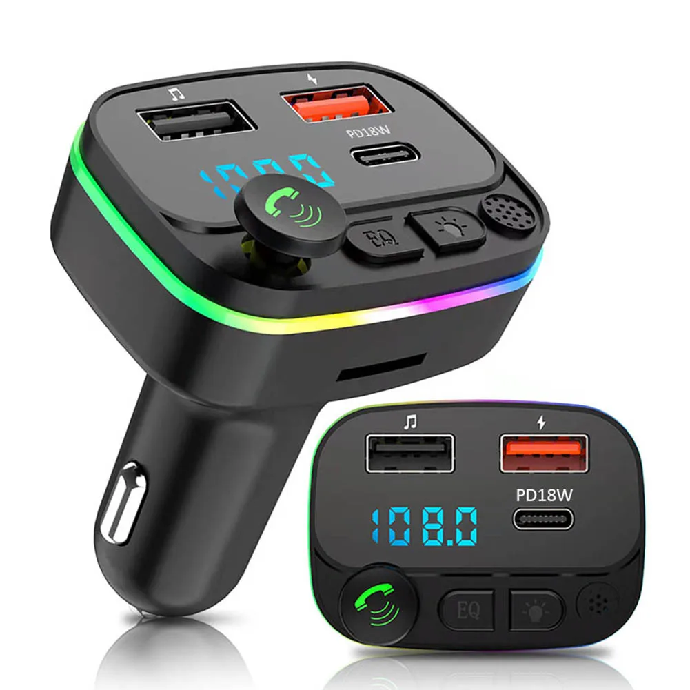 Car FM Transmitter Bluetooth-compatible 5.0 Wireless Handsfree Audio Receiver MP3 Player Dual USB Auto Charger Car Accessories
Car FM Transmitter Bluetooth-compatible 5.0 Wireless Handsfree Audio Receiver MP3 Player Dual USB Auto Charger Car Accessories