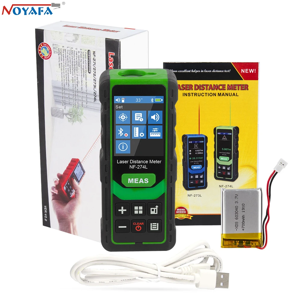 NOYAFA NF-274L High Precision Laser Distance Meter 60M 80M 100M Rangefinder Laser Tape Range Finder Measure Electronic Level
NOYAFA NF-274L High Precision Laser Distance Meter 60M 80M 100M Rangefinder Laser Tape Range Finder Measure Electronic Level