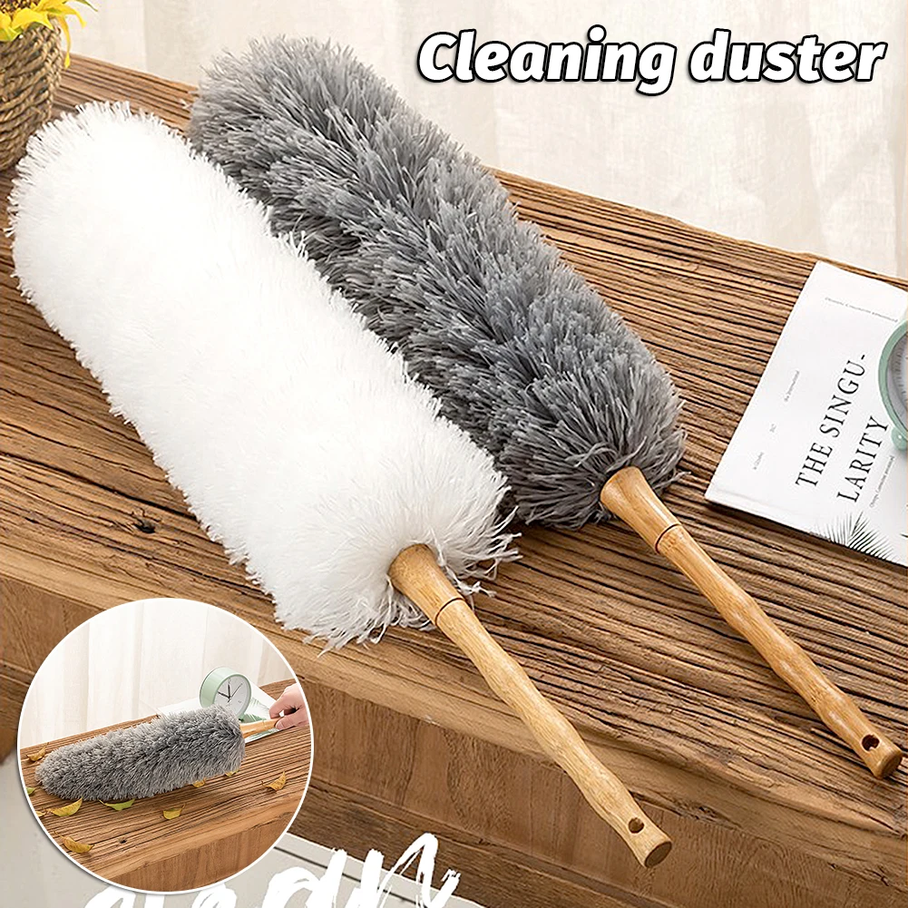 Feather Duster Wooden Handle Dusting Brush Microfiber Bendable Head Electrostatic Duster Washable Dust Duster Household Cleaning
Feather Duster Wooden Handle Dusting Brush Microfiber Bendable Head Electrostatic Duster Washable Dust Duster Household Cleaning