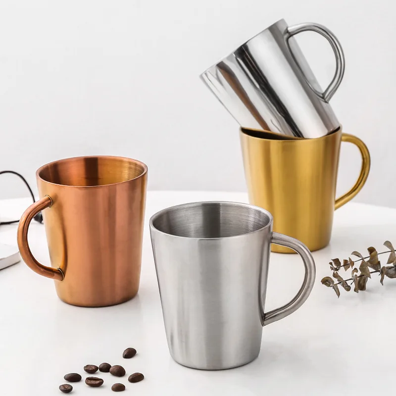 South Korea's new fashion style stainless steel water cup double insulated tea cup multifunctional fireproof beer cup with handl
South Korea's new fashion style stainless steel water cup double insulated tea cup multifunctional fireproof beer cup with handl