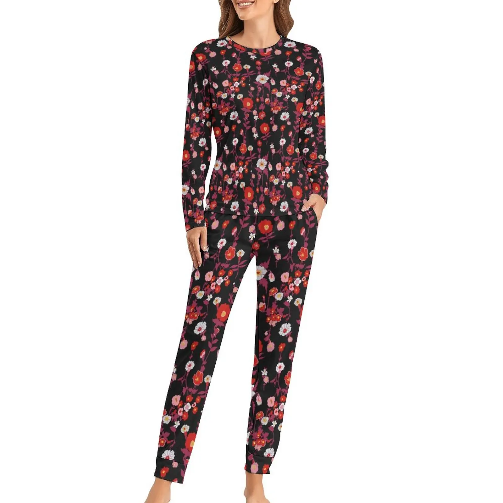 Red White Flower Pajamas Floral Print Cute Pajama Set 2 Piece Casual Loose Oversized Print Nightwear Birthday Present
Red White Flower Pajamas Floral Print Cute Pajama Set 2 Piece Casual Loose Oversized Print Nightwear Birthday Present