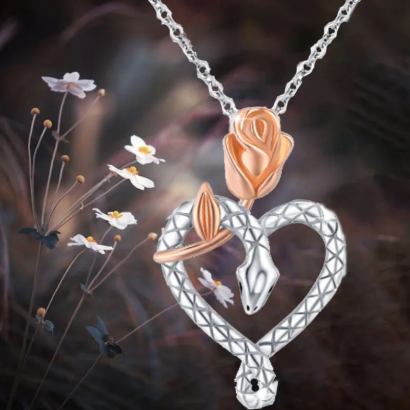 Long Snake Heart Necklace for Woman Exquisite Fashion Romantic Sweet Flower Pendant Jewelry Festival Birthday Gift Girl
Long Snake Heart Necklace for Woman Exquisite Fashion Romantic Sweet Flower Pendant Jewelry Festival Birthday Gift Girl