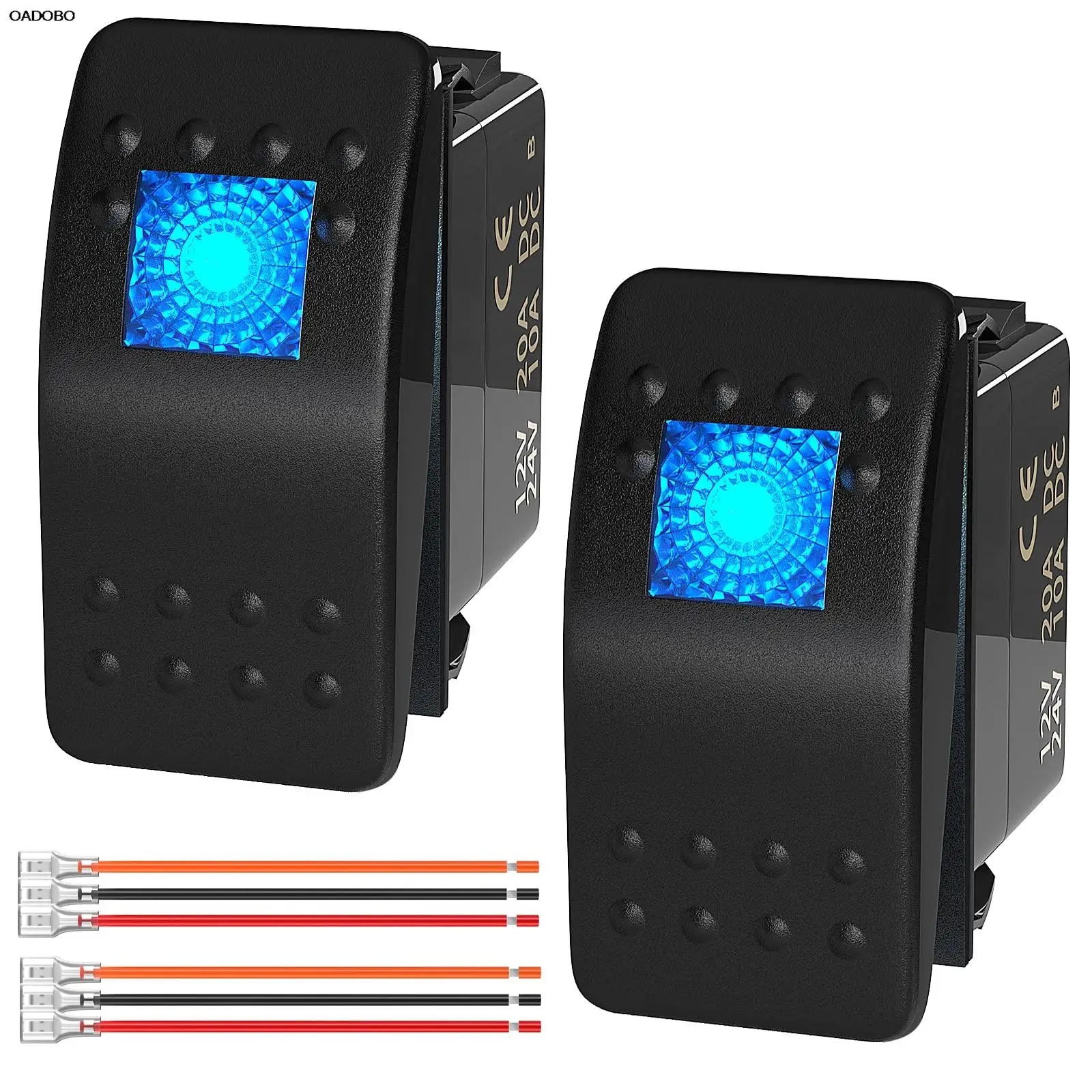 Marine Rocker Switch 12V 24V Lighted Rocker Switch 12 Volt 20A Blue LED 3 Pin SPST ON/Off Waterproof
Marine Rocker Switch 12V 24V Lighted Rocker Switch 12 Volt 20A Blue LED 3 Pin SPST ON/Off Waterproof