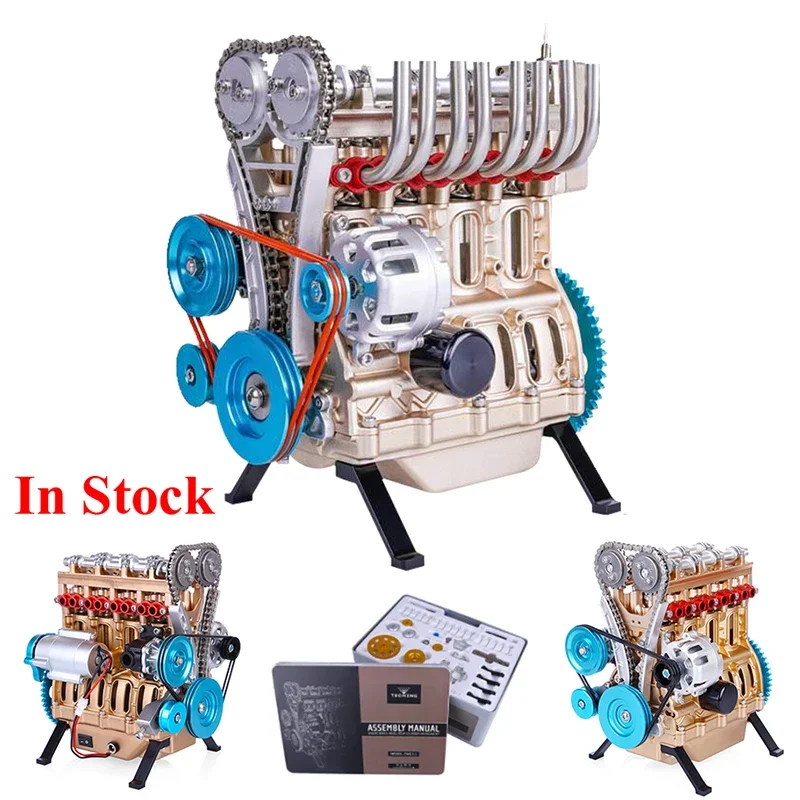 300+ Parts TECHING Metal Four Cylinder Engine Model DIY Inline Engine Assembly Model Educational Toy Gift
300+ Parts TECHING Metal Four Cylinder Engine Model DIY Inline Engine Assembly Model Educational Toy Gift