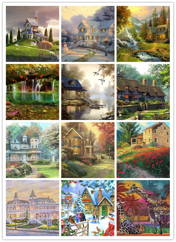 5D DIY Diamond Embroidery Landscape Village Villa Diamond Mosaic Full Round scenery Diamond Painting Wall Decoration Painting
5D DIY Diamond Embroidery Landscape Village Villa Diamond Mosaic Full Round scenery Diamond Painting Wall Decoration Painting