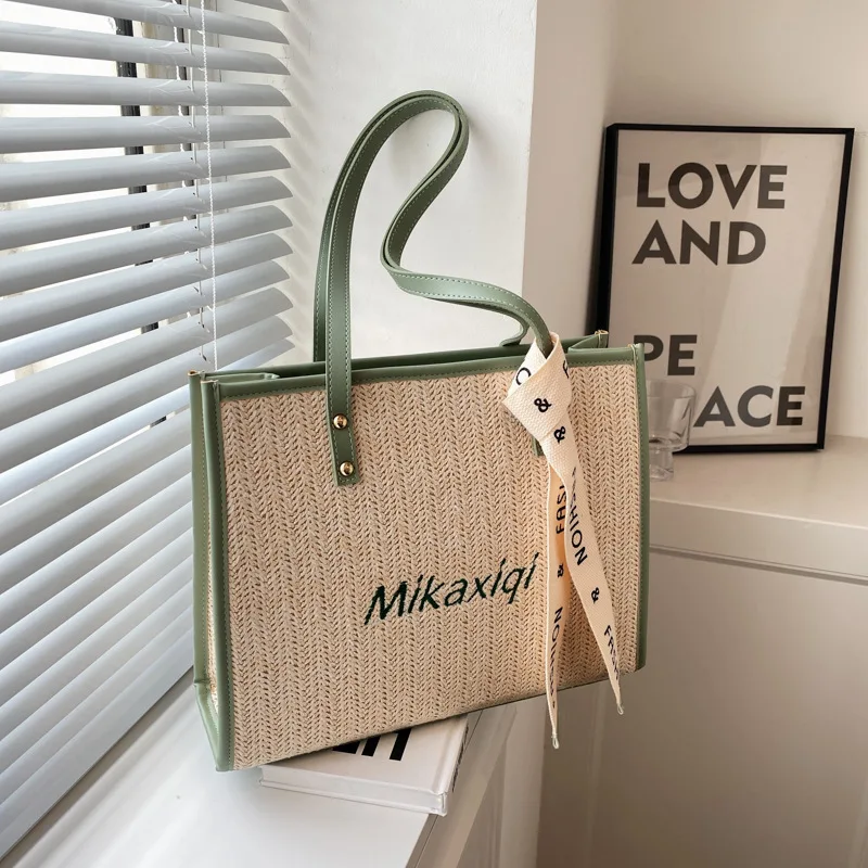 New Fashion Women Commute Shoulder Bag Large Capacity Straw Woven Handbag Hand-woven Tote Bag Designer Brand Purse Beach Bag
New Fashion Women Commute Shoulder Bag Large Capacity Straw Woven Handbag Hand-woven Tote Bag Designer Brand Purse Beach Bag