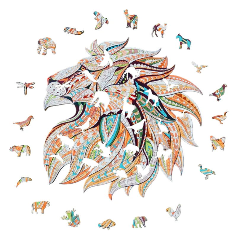 Lion Hawk Wooden Puzzles Jigsaw Puzzle Animal Pieces Wood Puzzle Game for Adults Kids
Lion Hawk Wooden Puzzles Jigsaw Puzzle Animal Pieces Wood Puzzle Game for Adults Kids